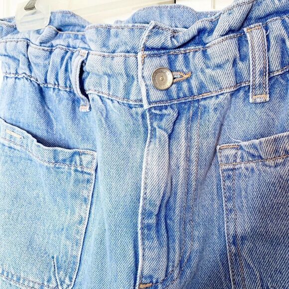 ZARA Z1975 BAGGY PAPERBAG JEANS Light Wash High Waist 27" Size 4 - Picture 10 of 12